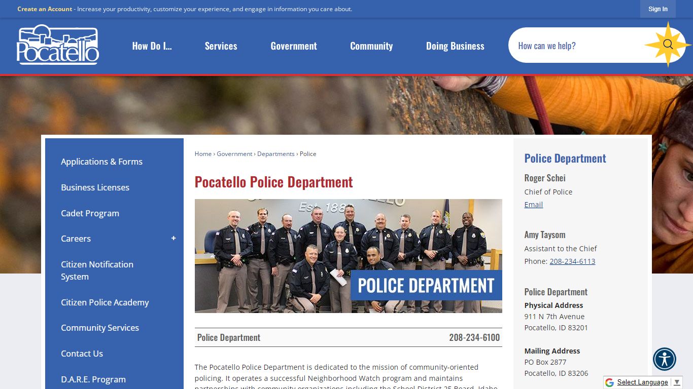 Pocatello Police Department | City of Pocatello